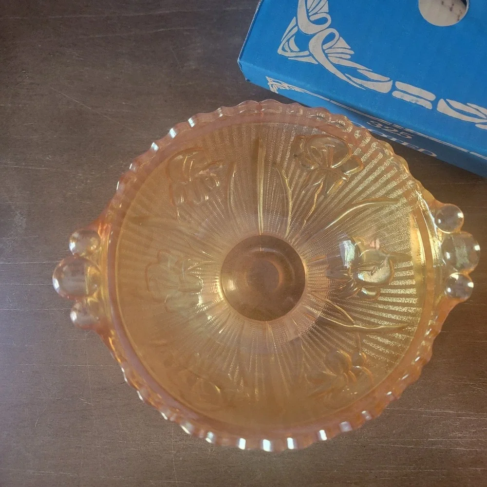 Vintage Antique Classics Jeanette Glass Company Nut Or‎ candy Dish ~ New!